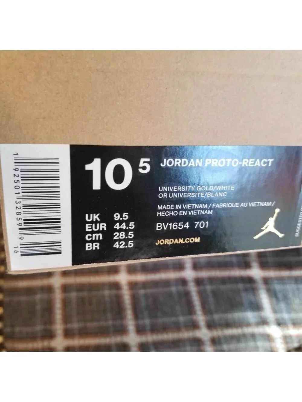 ⭐Jordan Proto-React Yellow 10.5 Men Shoes Space Aesthetic Lightweight BV1654-701